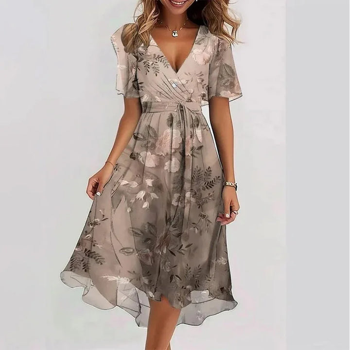 Sexy Deep V-neck Print Women&