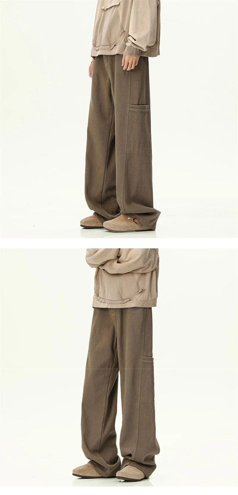 Oversized Mens Cargo Jeans - Wide Leg, Denim, Street