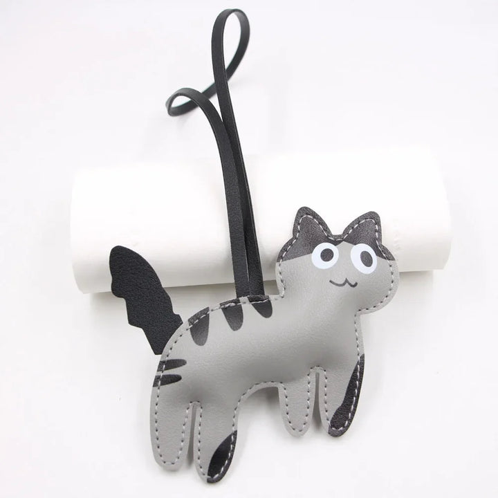 Bear Keychain PU Leather Mini Bag Charm Cute Gift Accessory