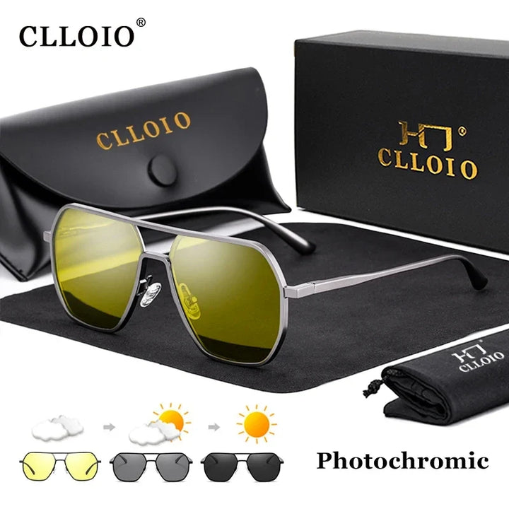 Photochromic Sunglasses Anti Glare Day Night Vision Polarized UV400 Unisex Square Frame Summer 2026 Trend