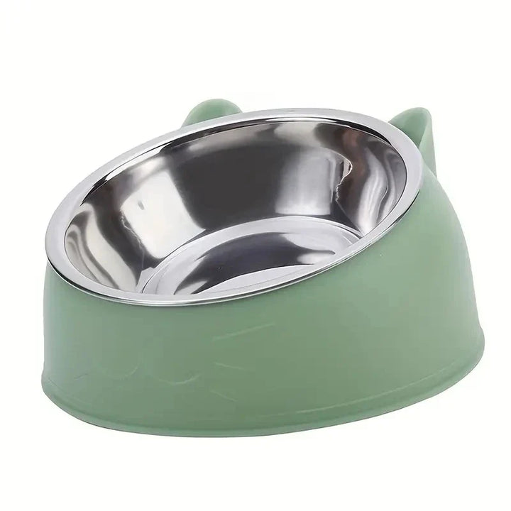 100ml Cat Dog Bowl Raised Non Slip Tilt Feeder for Pets
