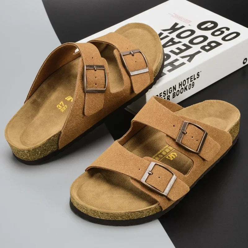 Summer Leather Men Sandals - Durable Non-Slip Outdoor Beach Casual Shoes for Women