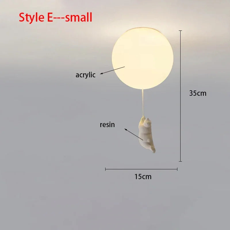 Ceiling Light Bear Cartoon Acrylic Spheres – Kids Room Chandelier, Nursery Decor, TikTok Viral 2026 Gift