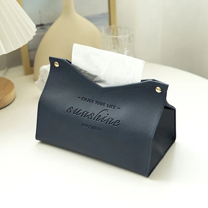 Leather Tissue Box - Nordic Car &amp; Home Decor, Large Storage Napkin Holder
