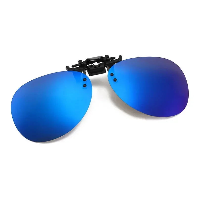 Clip-On Sunglasses Polarized UV400 Night Vision Driving Glasses Square Clip-Ons Anti-Glare Vintage Style 2026