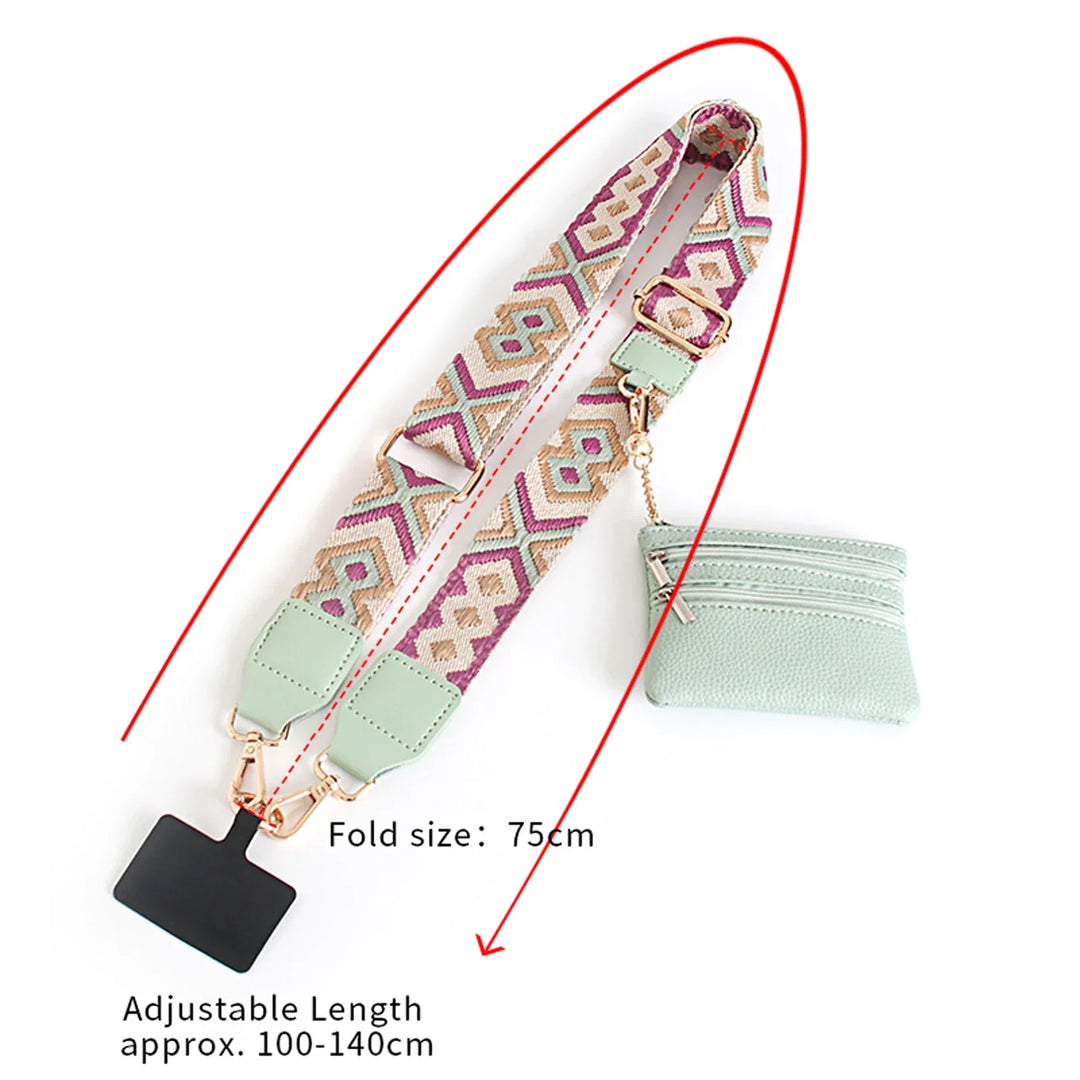 Phone Lanyard With Zipper Pocket And Storage Bag – Adjustable Wide Nylon Straps For Hands-Free Travel 2026