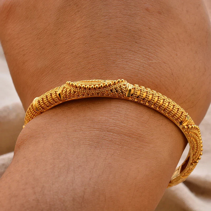 Gold Plated Bangles Luxury Arabic Wedding Bracelet