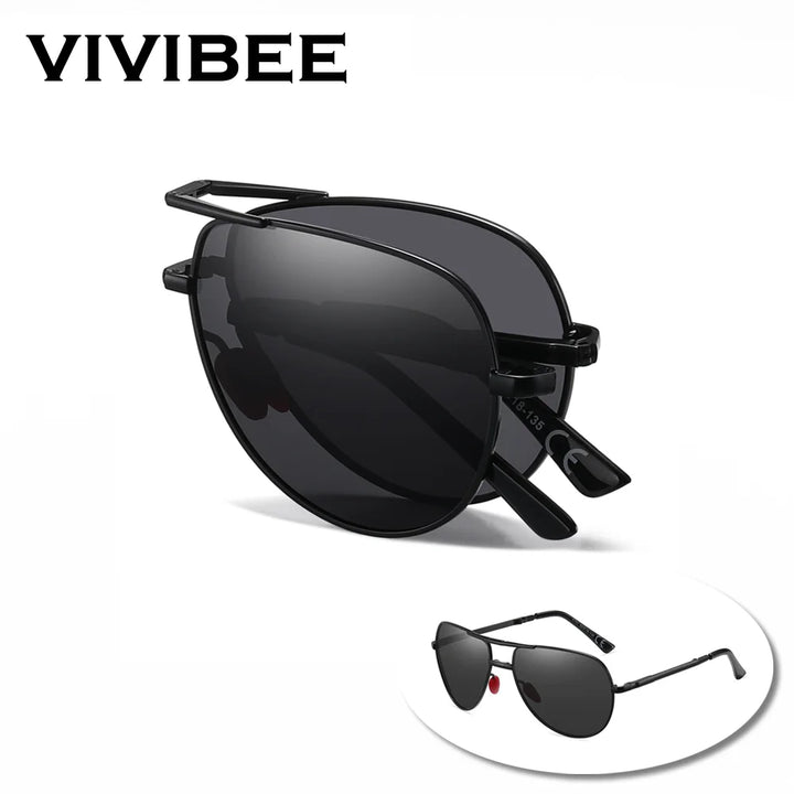 Aviator Sunglasses Foldable Metal Pilot Style Polarized UV400 Sun Glasses, Summer 2026 Trend, All-Day Comfort