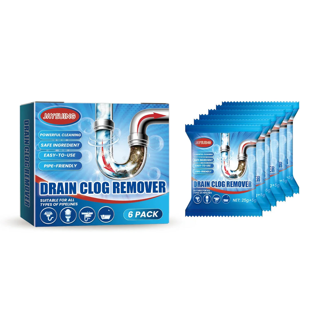 Drain Cleaner Powder 6 Pack Pipe Unclogger Hair Clog Remover Odor Eliminator Eco Friendly Fall 2026 Home Care
