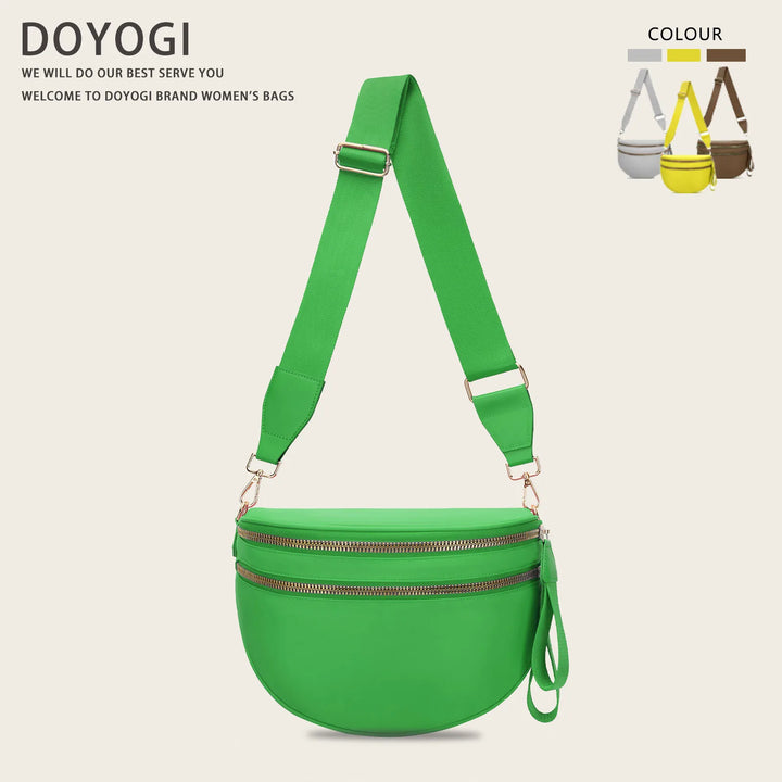 Versatile unisex crossbody bum bag – checkered nylon, box shape, travel and daily use