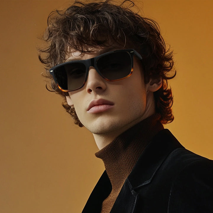 Polarized Sunglasses Square Acetate Frames UV400 Protection Unisex Classic Design