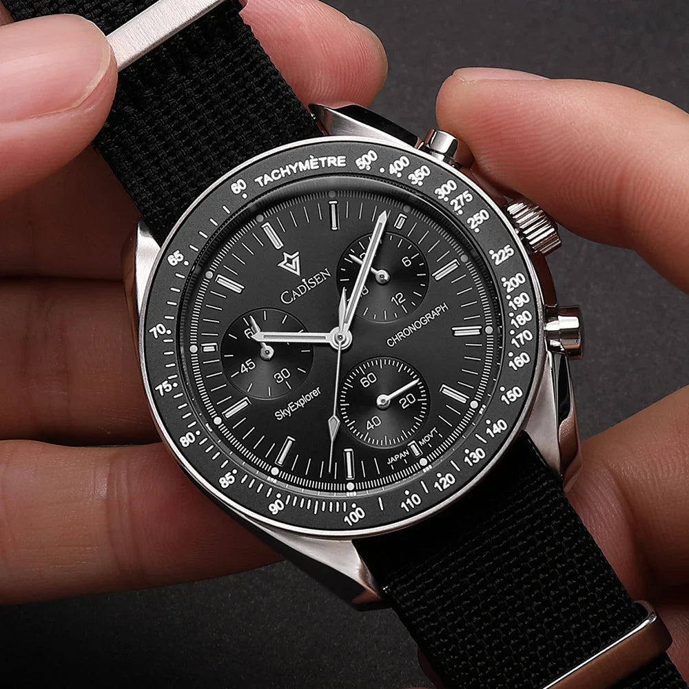 Quartz Chronograph Canvas Watch With Sapphire Crystal
