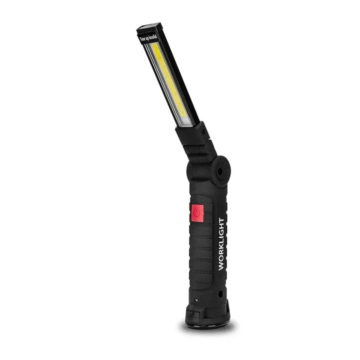 Rechargeable Camping LED Flashlight Work Light - IP64 Waterproof, 5 Modes, Magnet &amp; Hook for Night Work