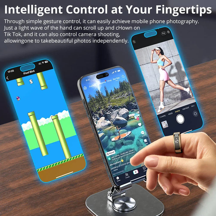 Smart Ring Health Monitor Wearable 5 ATM Waterproof Wireless Charging Fall 2025 Trend Gift