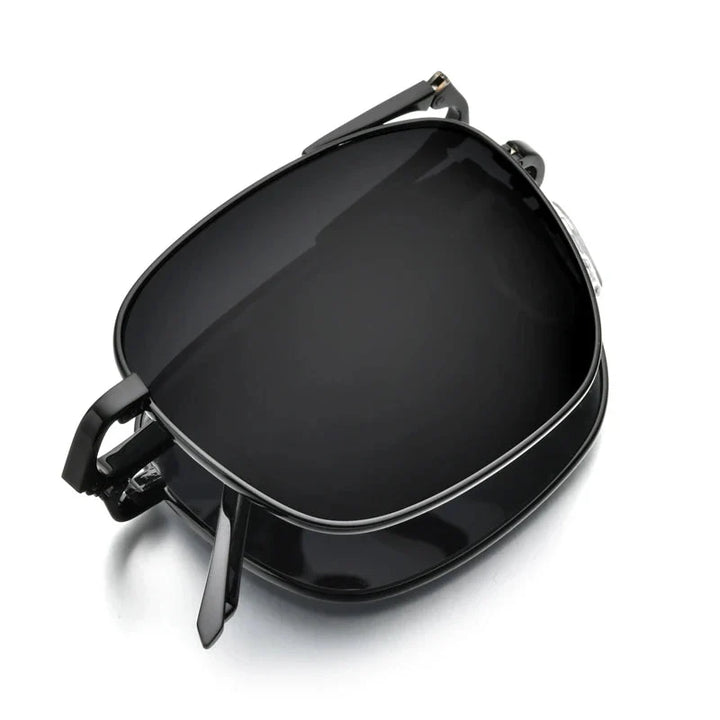 Polarized Sunglasses Titanium Folding Square Frame Ultralight Travel Eyewear Summer 2026 UV Protection