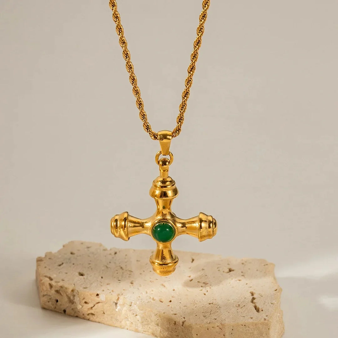 Layered Gold Tone Necklace Set With Resin Stone Pendants Boho Statement Jewelry Gift Idea Fall 2026
