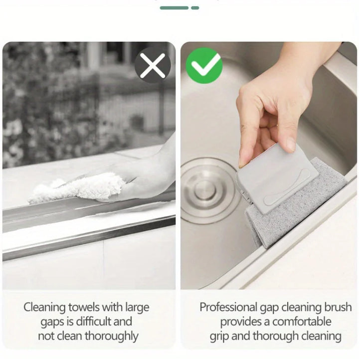 Household Cleaning Window Slot Brush - Kitchen Window Groove Cleaner Tool for Easy Cleaning