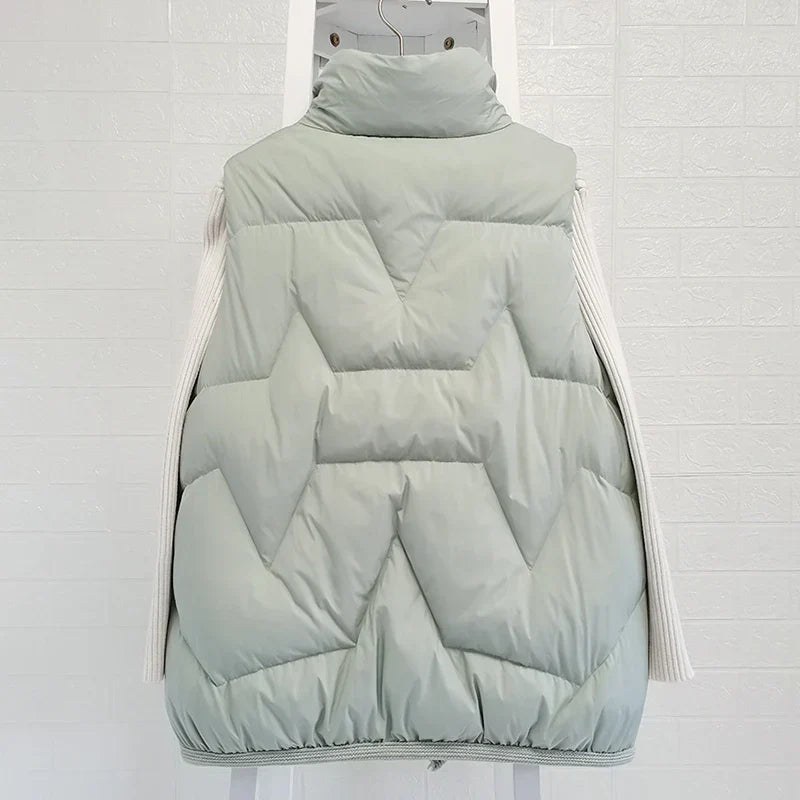Lightweight Women’s Puffer Vest - Short Relaxed, Duck Down