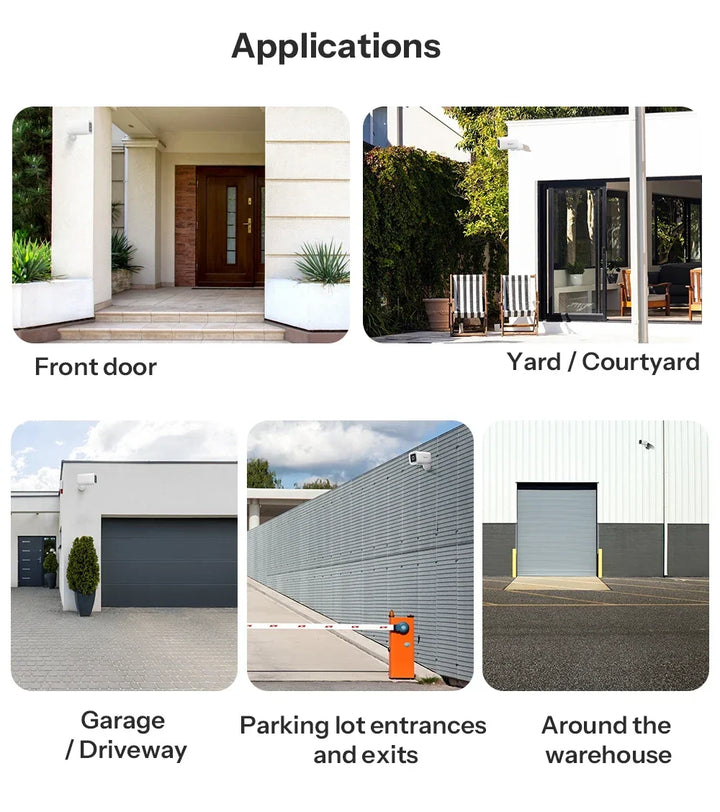 Outdoor Security Camera 2K HD AI Human Detection IP65 Weatherproof 180 Degree Pan Fall 2026 Works With Alexa Google Home