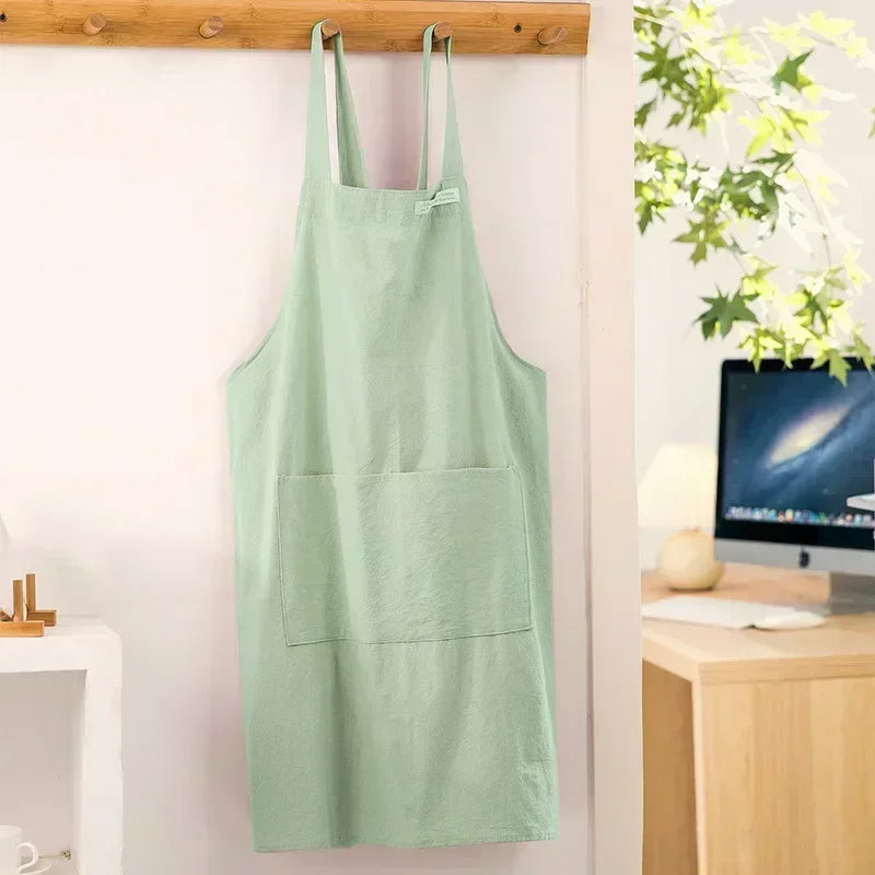 Apron Cotton Linen Minimalist Japanese Korean Kitchen And Florist Apron Fall 2025 Breathable Durable