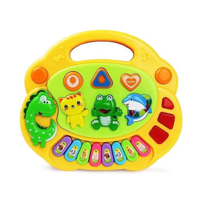 Kids Cartoon Piano Keyboard Game - Animal Sounds Music Toy, Educational Instrument for Babies and Toddlers, Flashing Light Fun