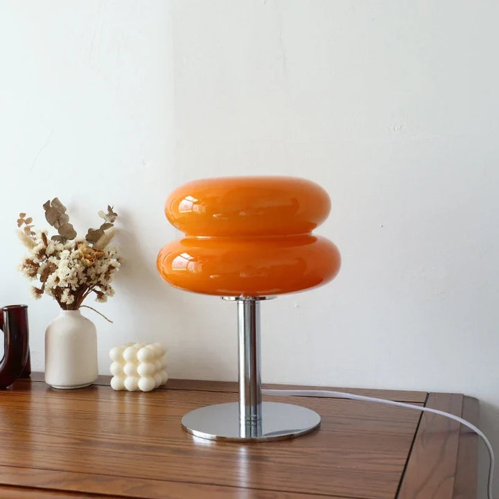 Macaron Glass Table Lamp Trichrome Night Light Eye Guard