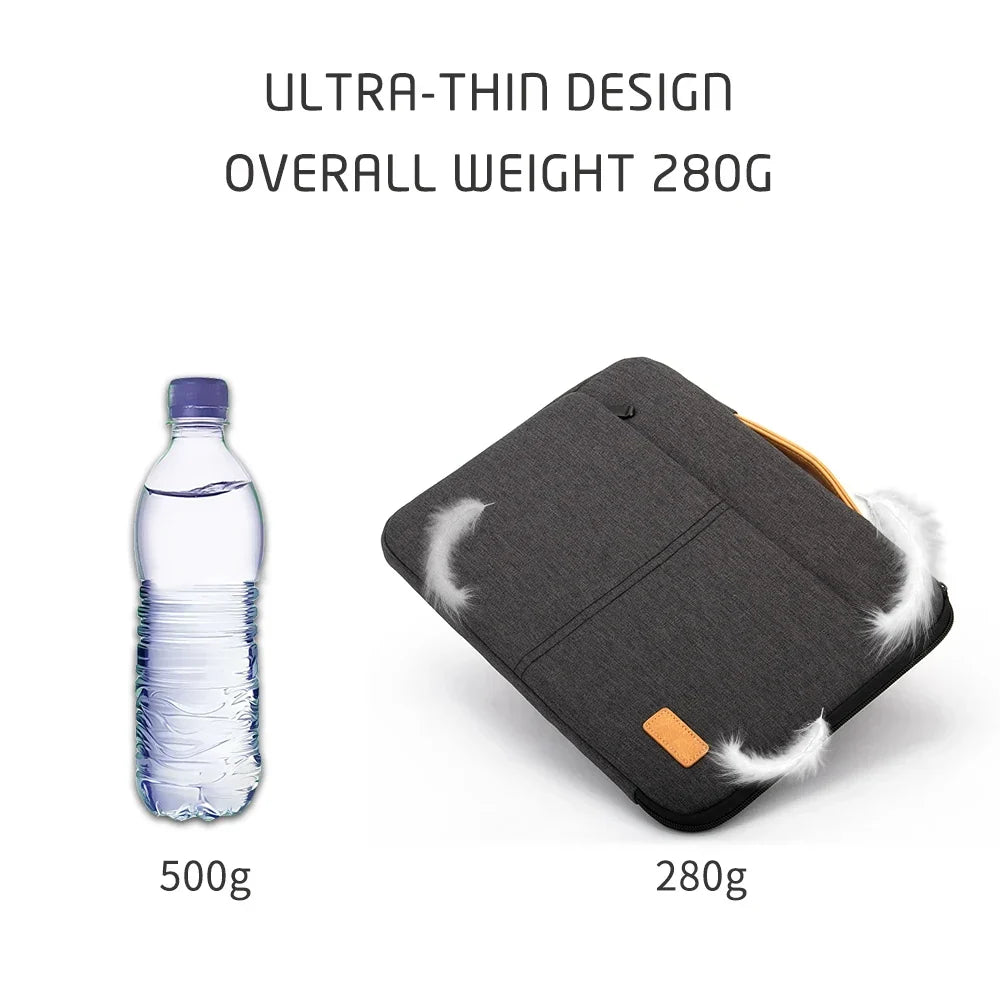 Shockproof Laptop Sleeve Bag- Dark Grey Case for Travel &amp; Business Accessories