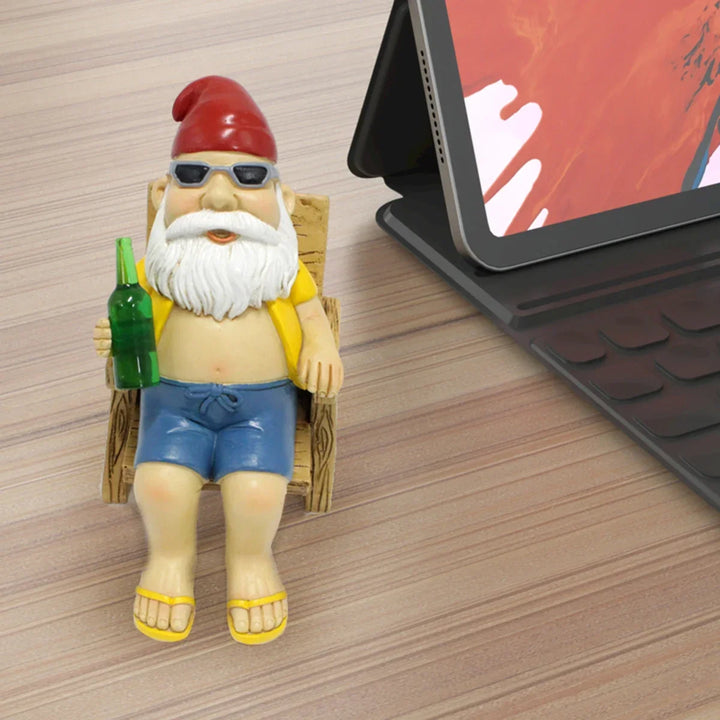 Garden Gnome Statue Sunbathing Dwarf Figurine Creative Outdoor Scene Decor For Summer 2026 Gift