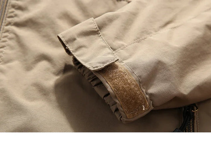 Waterproof Men Jacket- Hooded Windbreaker Polyester Camping