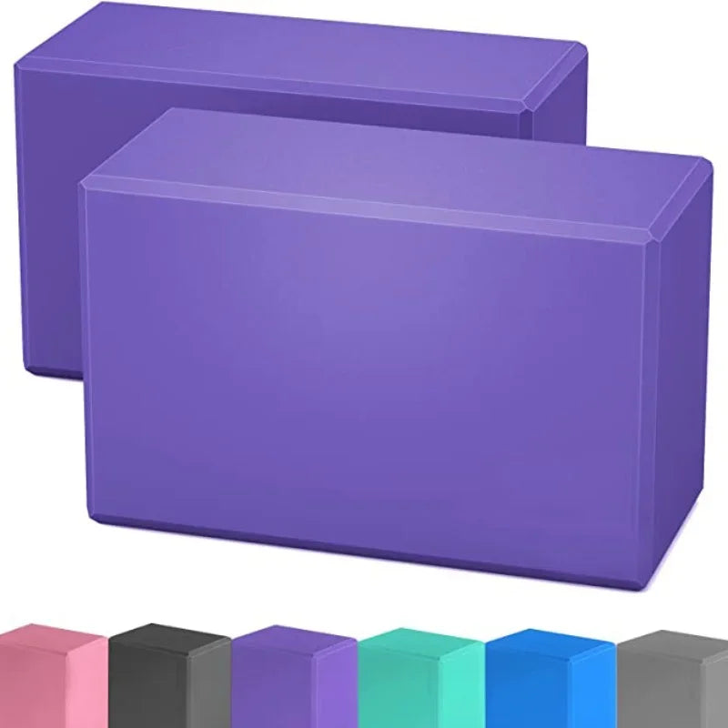 Yoga Fitness Blocks - EVA Pilates Bricks for Home Exercise, Reinforcement Mats &amp; Supplies