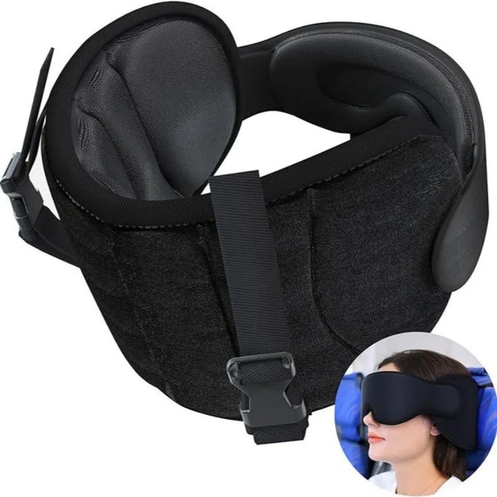 Travel Pillow 3D Contoured Adjustable Eye Mask for Airplane Sleep Aid Fall 2026 TikTok Viral Gift