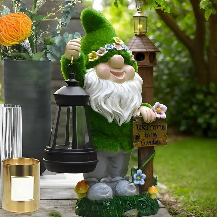 Solar Garden Gnomes With Lantern Outdoor Garden Statue Spring 2026 Trend Solar Powered Lighting