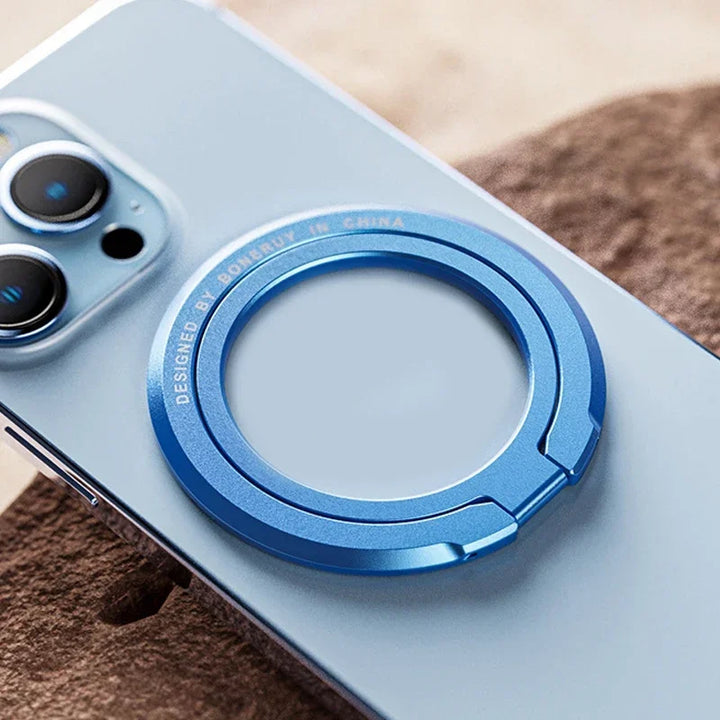 Magnetic iPhone Ring Holder - Foldable Grip Stand &amp; Accessories for Mobile Support