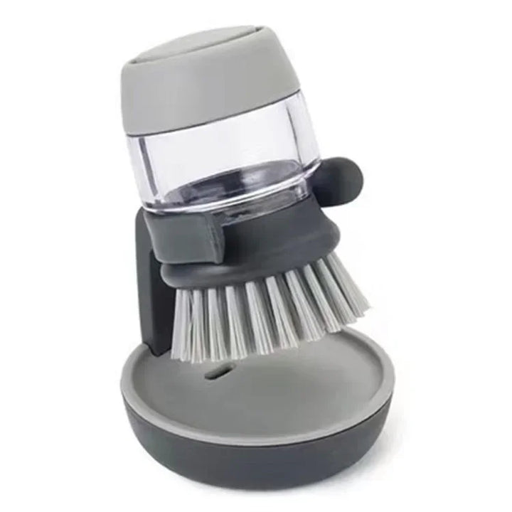 Household Cleaning Brush with Soap Dispenser and Holder - Essential Kitchen Tool