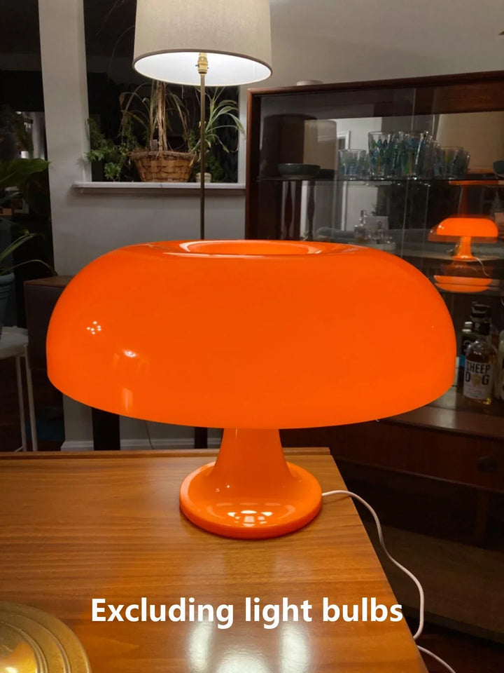 Japandi LED Mushroom Table Lamp Ivory Minimalist Bedside Lighting