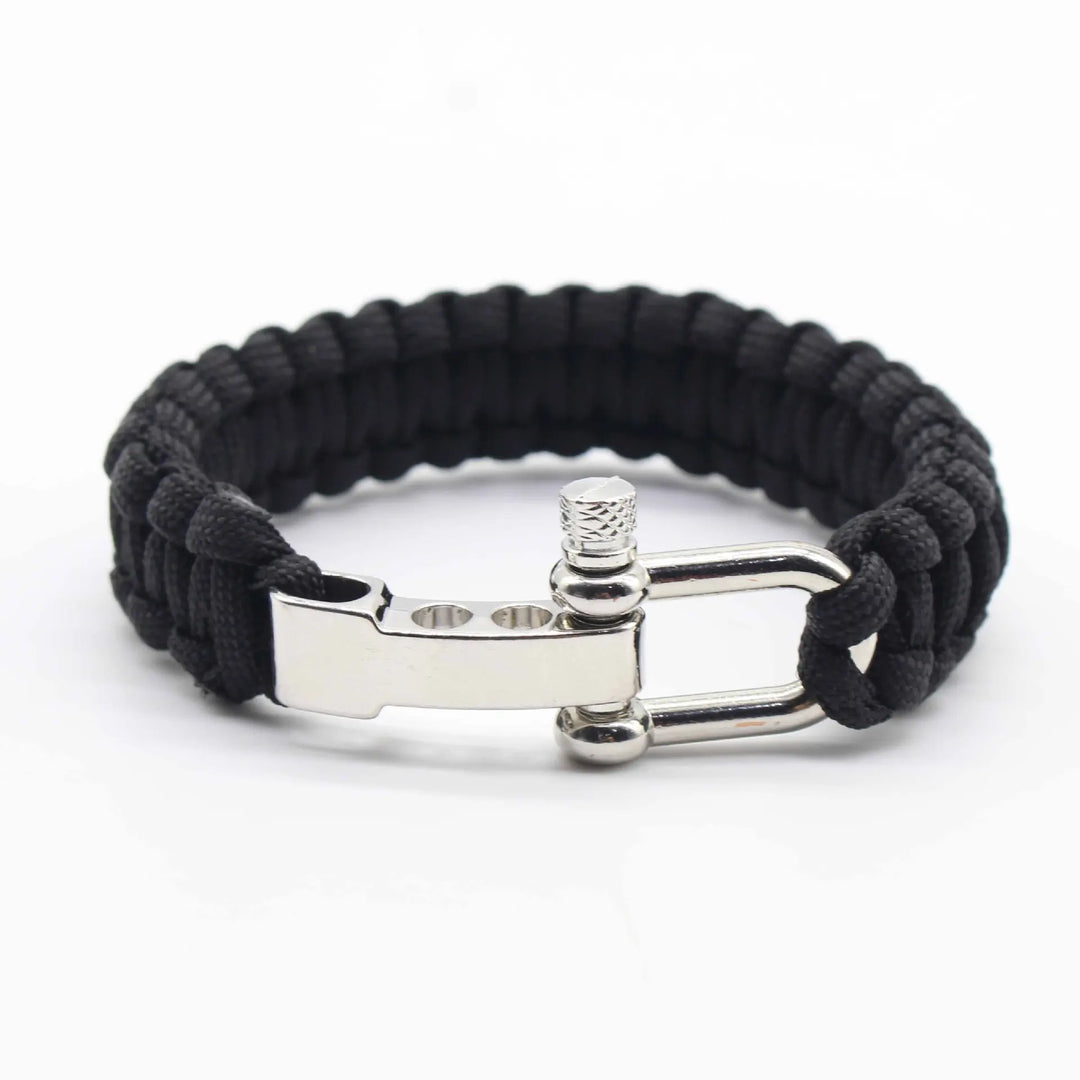 Skull Paracord Bracelet Gothic Wristband Halloween 2026 Gift Idea Adjustable Braided Jewelry