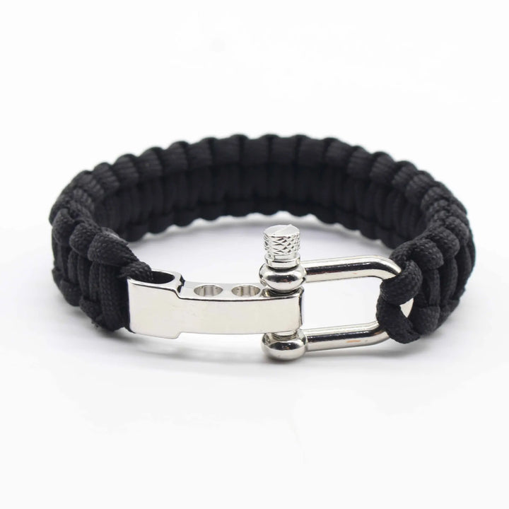 Skull Paracord Bracelet Gothic Wristband Halloween 2026 Gift Idea Adjustable Braided Jewelry