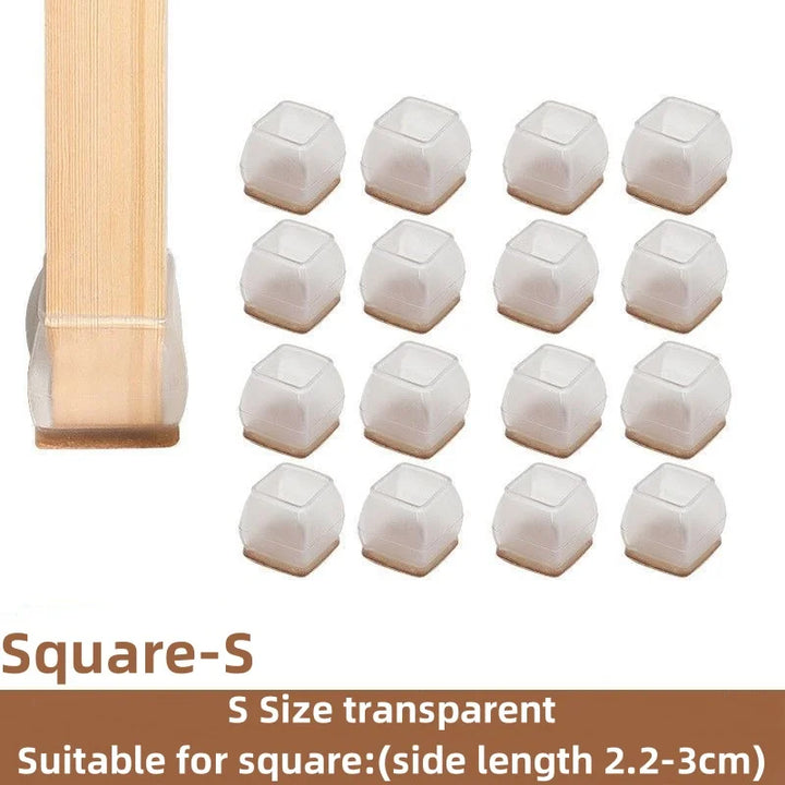 Silicone Non-Slip Furniture Leg Pads 16-Pack – Floor Protectors Chair Feet Leveling Mat 2026