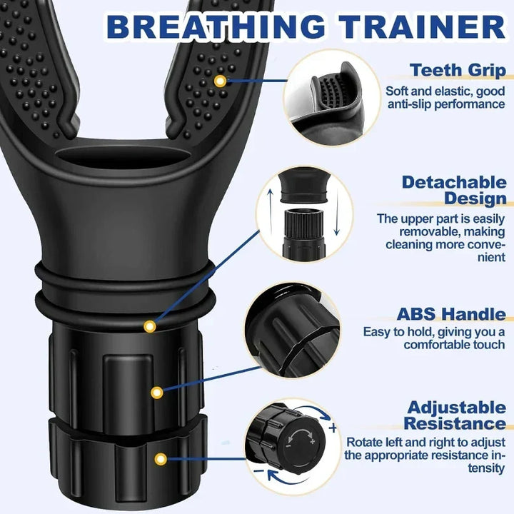 Breathing Trainer Lung Exerciser Adjustable Resistance