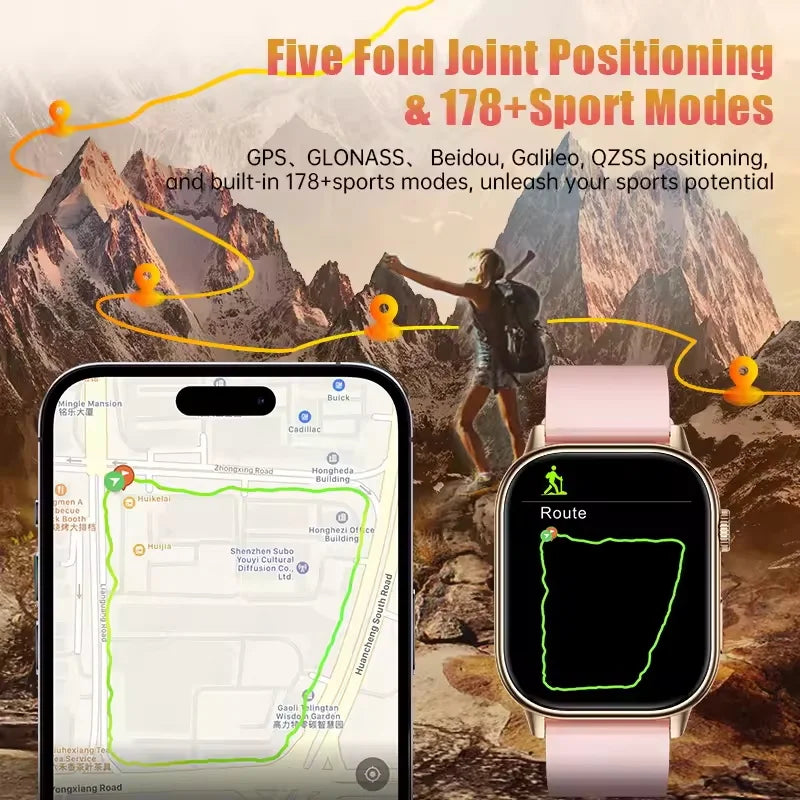 Smartwatch GPS 2.01 Inch AMOLED Display IP68 Waterproof Fitness Tracker for Active Living Fall 2025