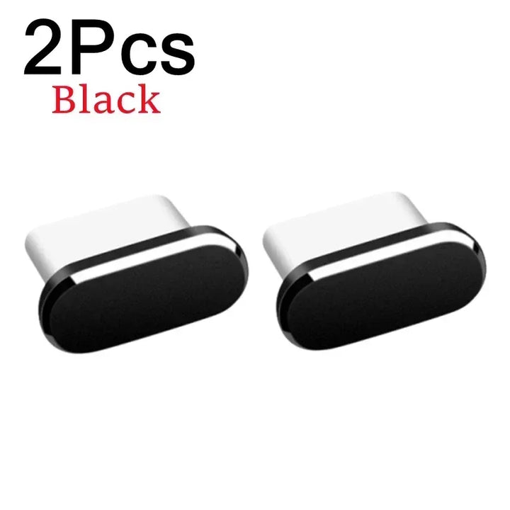 Metal Type-C Charging Port Dust Plugs - 2Pcs iPhone Accessories, Dust &amp; Liquid Protection