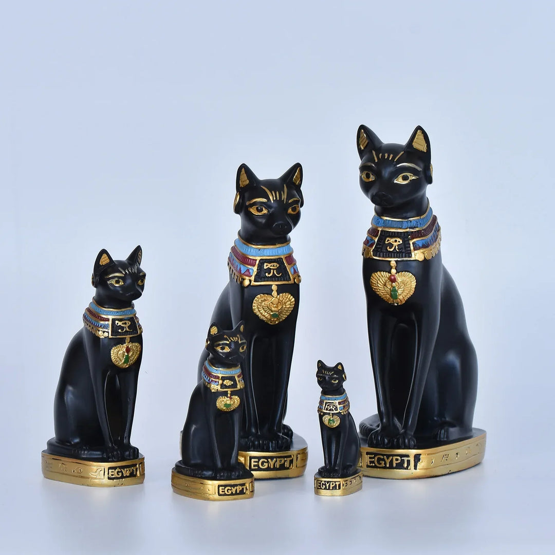 Cat Statue Mini Egyptian Cat Goddess Resin Decor For Home And Garden Retro Gift Idea