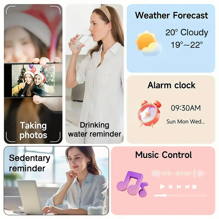 LAXASFIT Smart Watch Full Touch Screen Bluetooth Call – Heart Rate Sleep Tracker Sports Fitness Smartwatch 2026
