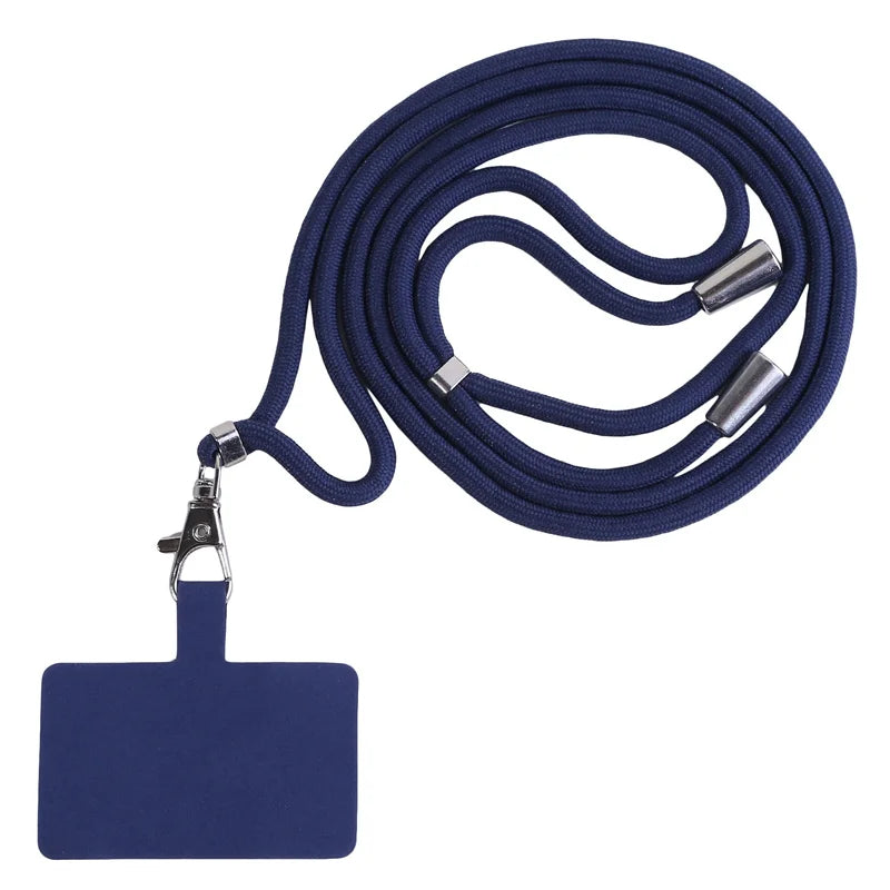 Adjustable Detachable Phone Lanyard with Card Holder &amp; Carabiner - 13 colours, Nylon Strap Accessory