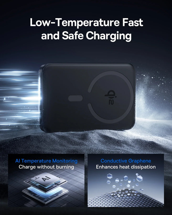 Qi2 Magnetic Power Bank 10000mAh – 15W Wireless &amp; 22.5W USB-C Charging for iPhone &amp; Samsung 2026