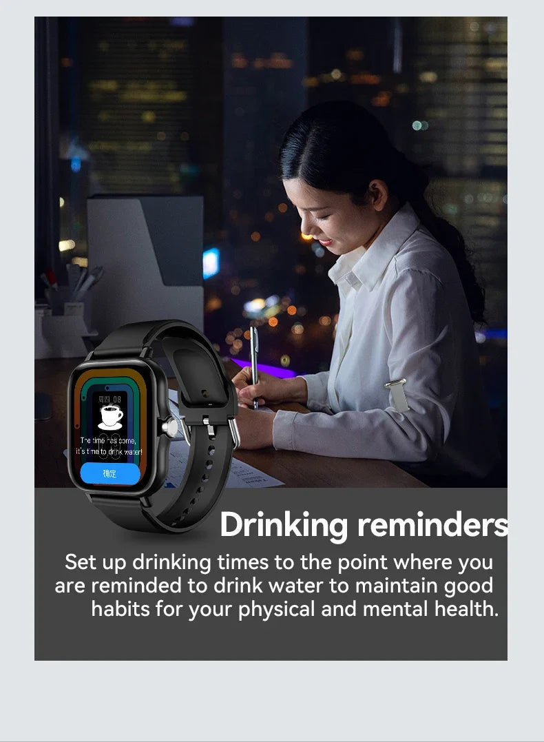 LAXASFIT Smart Watch Full Touch Screen Bluetooth Call – Heart Rate Sleep Tracker Sports Fitness Smartwatch 2026