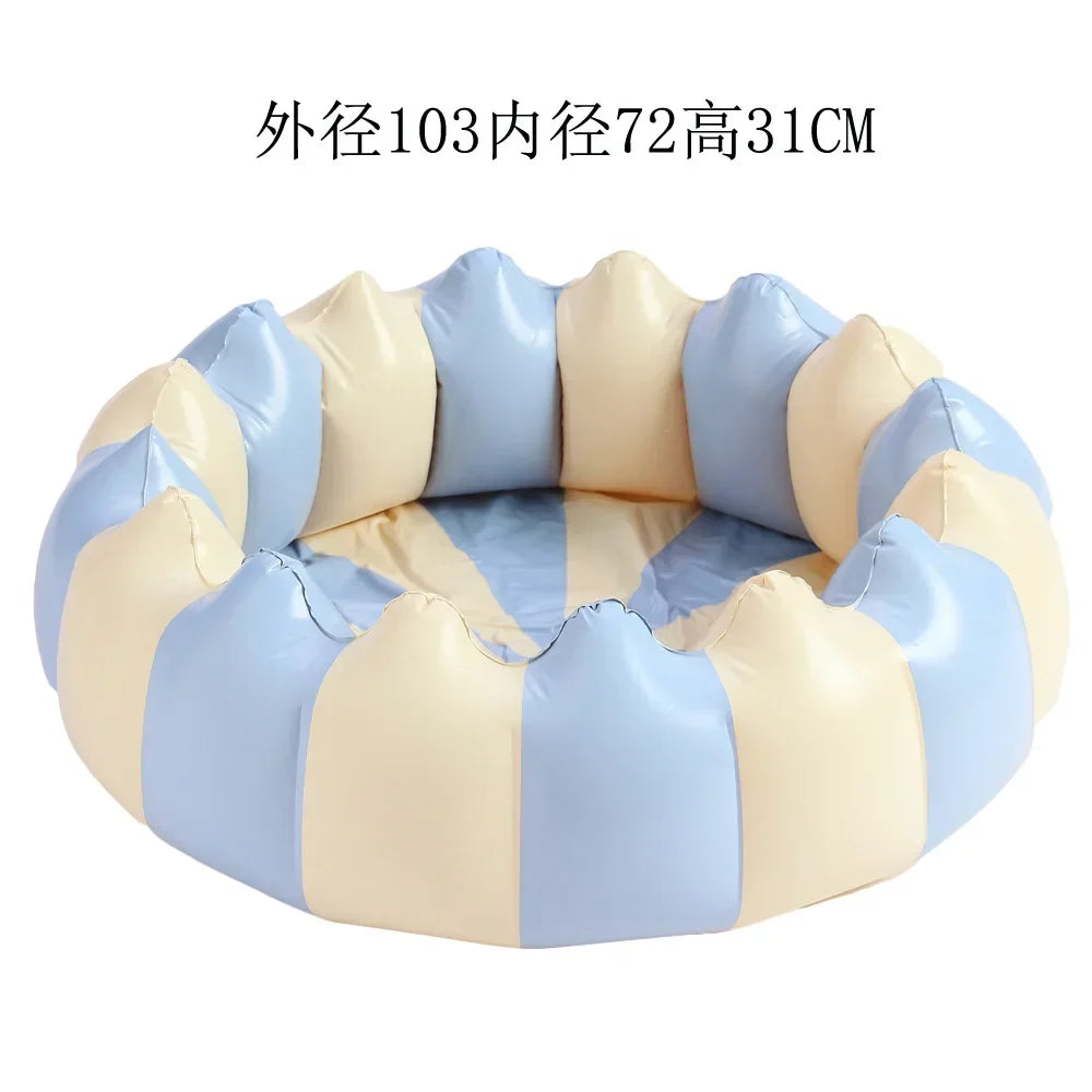 Inflatable Mermaid and Dinosaur Swimming Pool for Kids, Durable PVC, Multiple Sizes 90CM-150CM, Fun Outdoor Summer Activity