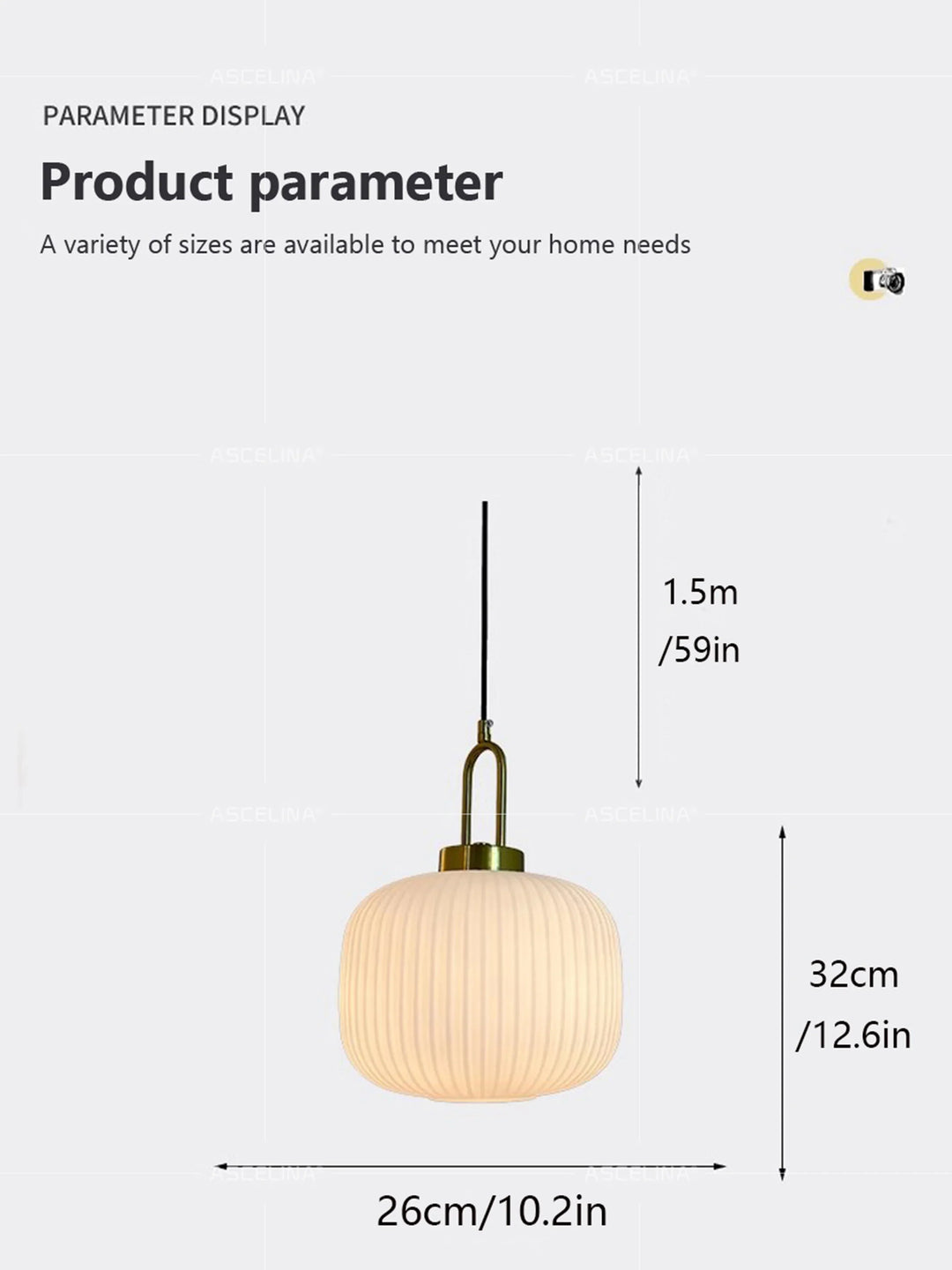 Japandi Glass Pendant Light Japanese Nordic Hanging Lamp Warm