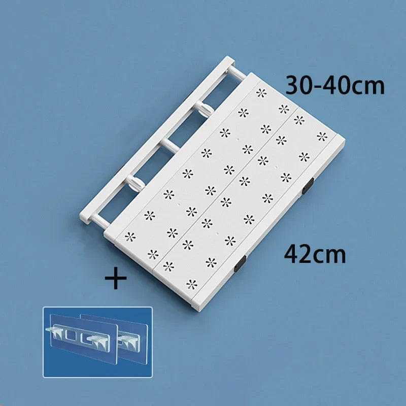 Wall-Mounted Adjustable Shelves - Home Organizers for Closet, Bathroom &amp; Kitchen Storage