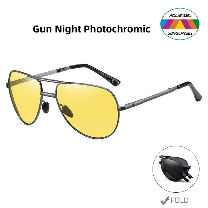 Aviator Sunglasses Foldable Metal Pilot Style Polarized UV400 Sun Glasses, Summer 2026 Trend, All-Day Comfort